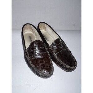 Maraolo Loafers Womens Sz 8-8.5 Brown Leather Slip on EUR 39 Italy Casual preppy